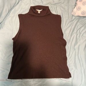 Banana republic brown sweater vest. Turtleneck.